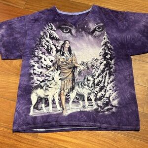 Amazing Purple Tie Dye Eskimo Wolf Shirt